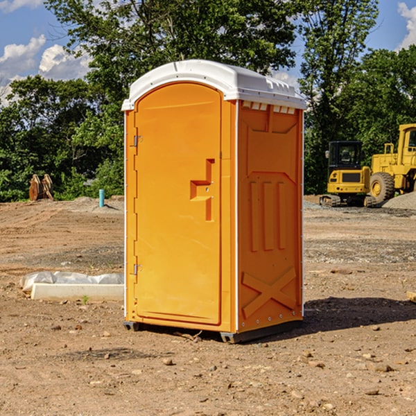 what is the cost difference between standard and deluxe portable restroom rentals in Bedford County